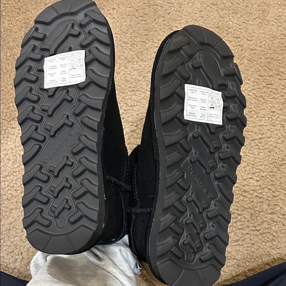 BearPaw Black Suede Buckle Boots - Picture 5 of 9